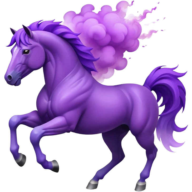 purple bomb horse emoji