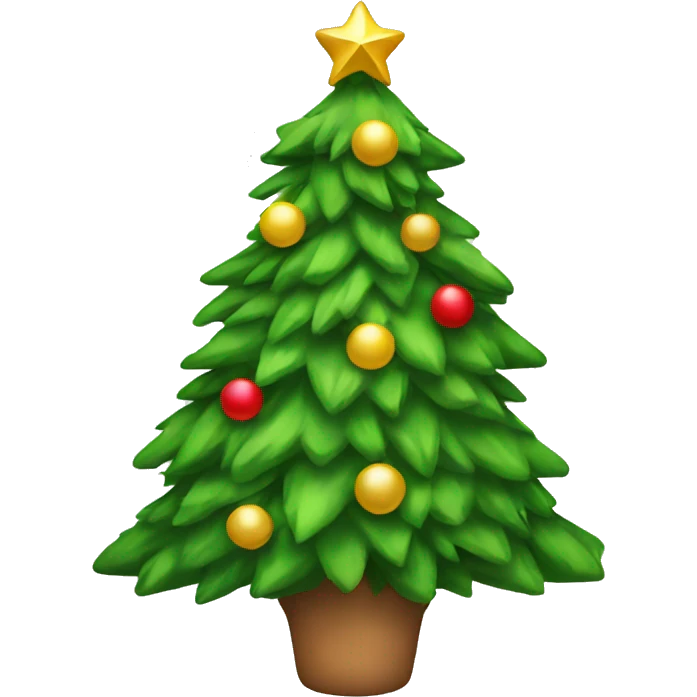 Chrismas tree with bow emoji