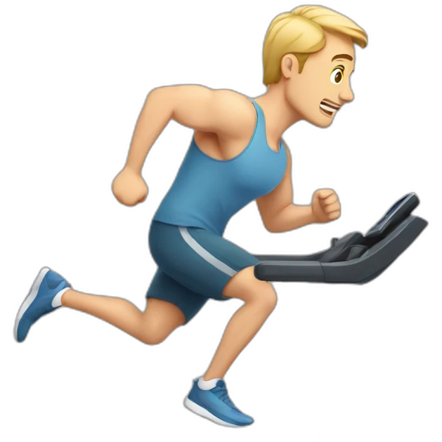 white man doing cardio emoji
