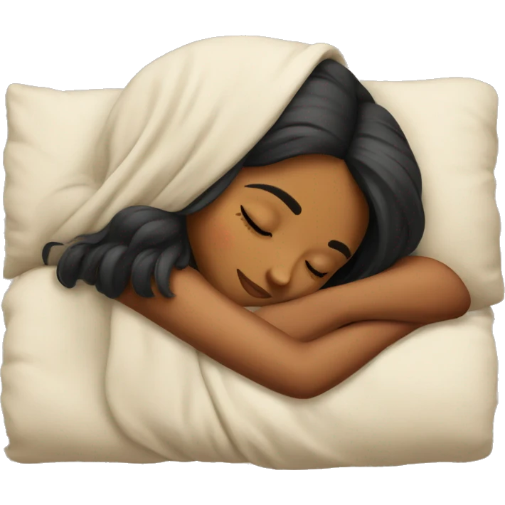 Indian girl sleeping emoji