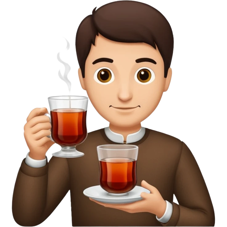 man holding turkish tea emoji