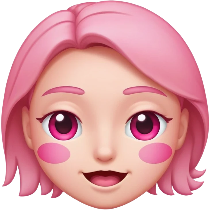 Pink happy closed squinting eyes  emoji