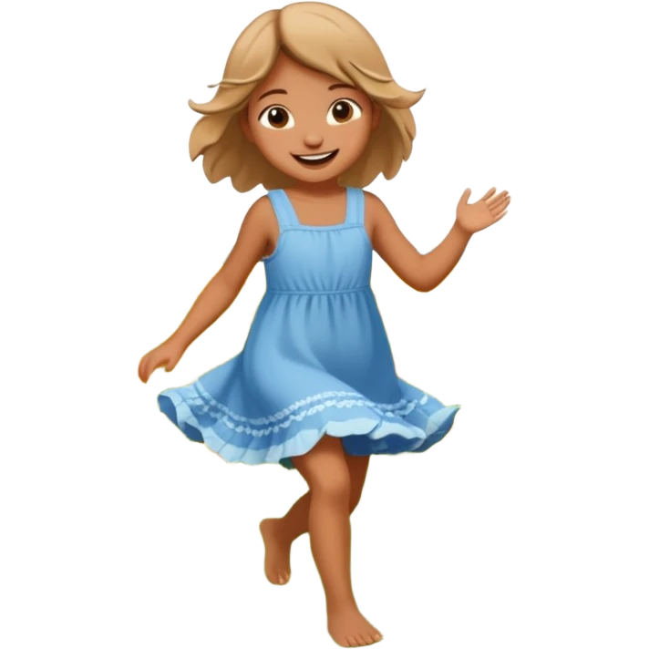 Little girl frolicking in a field emoji