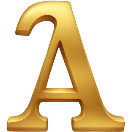 Letter A gold emoji