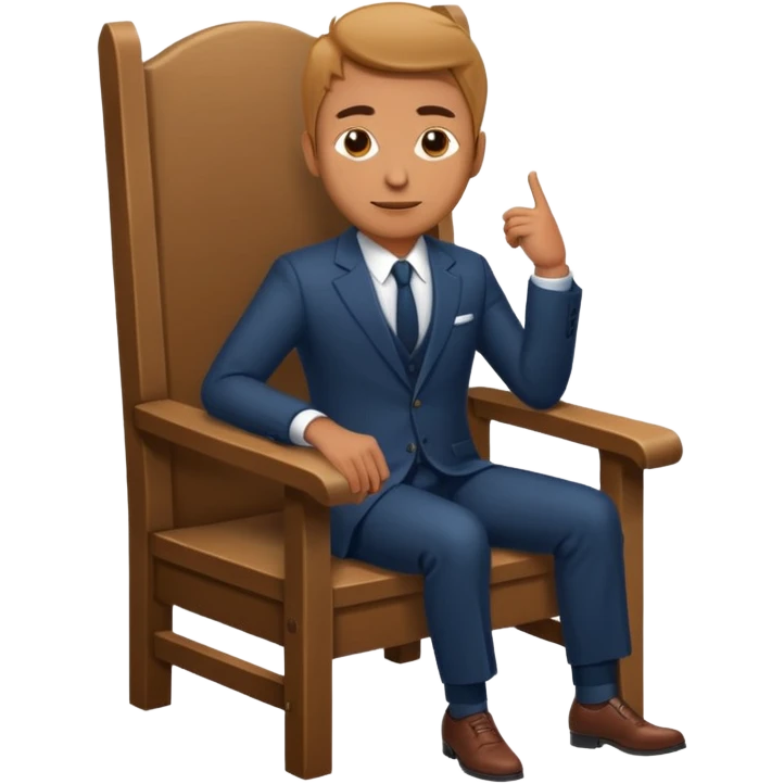 man on chair photosession emoji