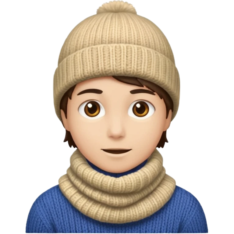 Beanie + scarf emoji