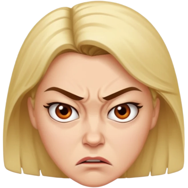 Beautiful woman angry and sick of idiots emoji