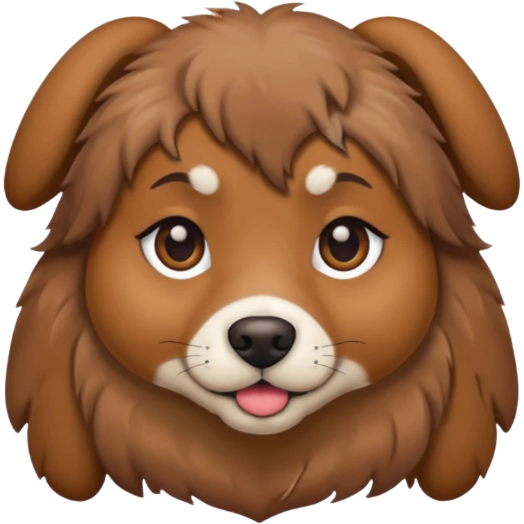 dog wearing makeup emoji