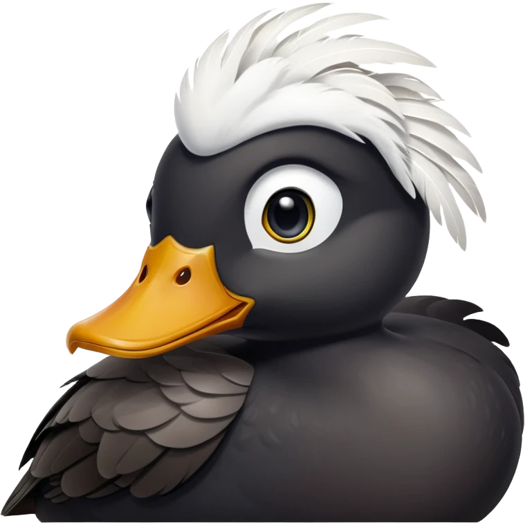 Black duck with eyes emoji