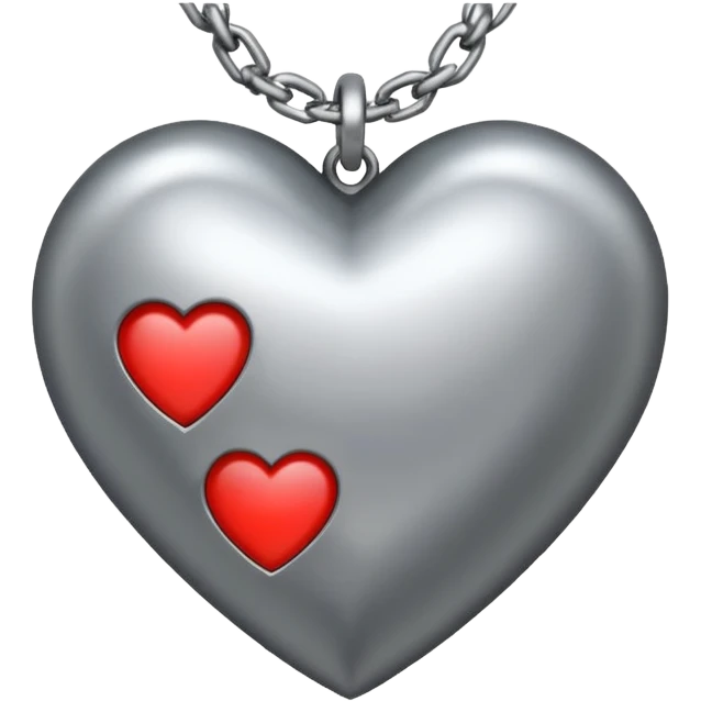 A metal heart with a chain wrapped around emoji