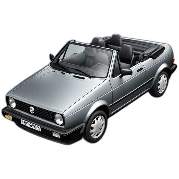 vw golf 1993 cabriolet metallic gray karmann emoji