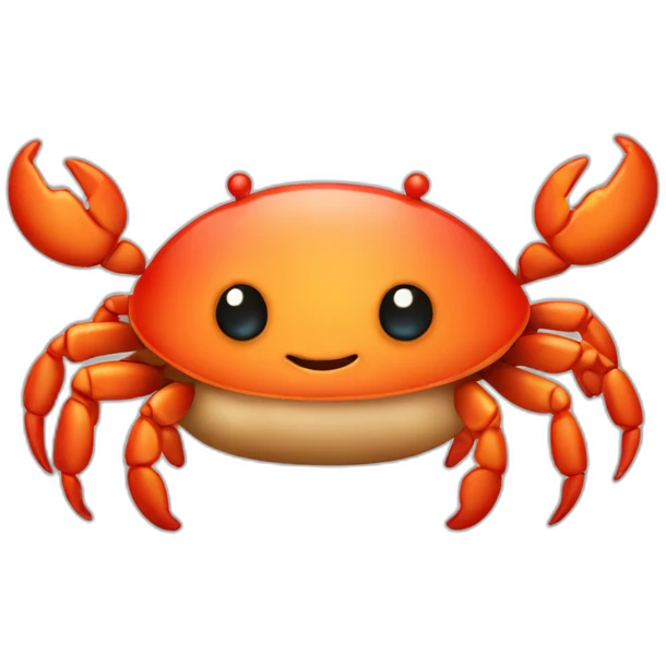Cute little chubby Crab emoji