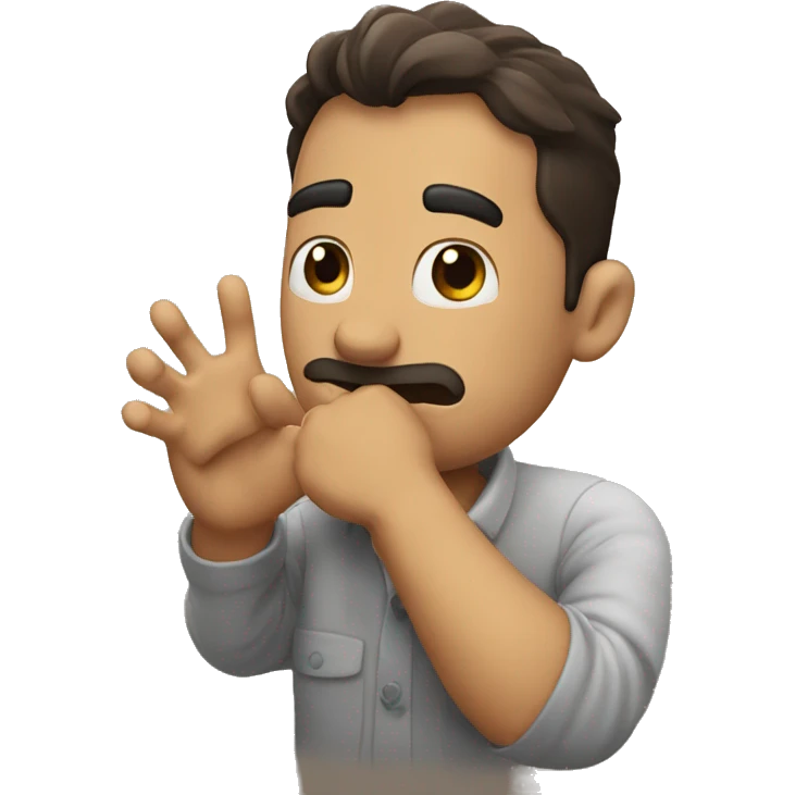 Mordiendo la mano emoji