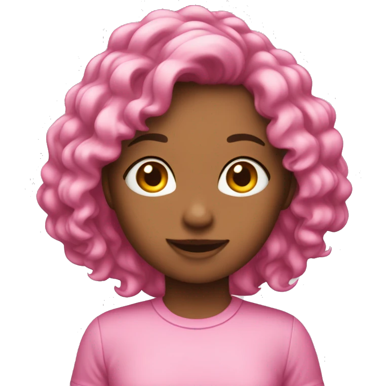 Pink girl didn’t know  emoji