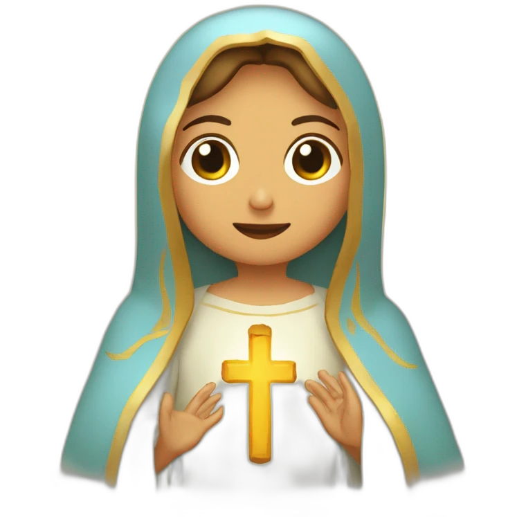 Virgen maria y Jesús emoji