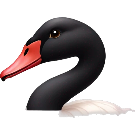 Black swan with 🎀 emoji