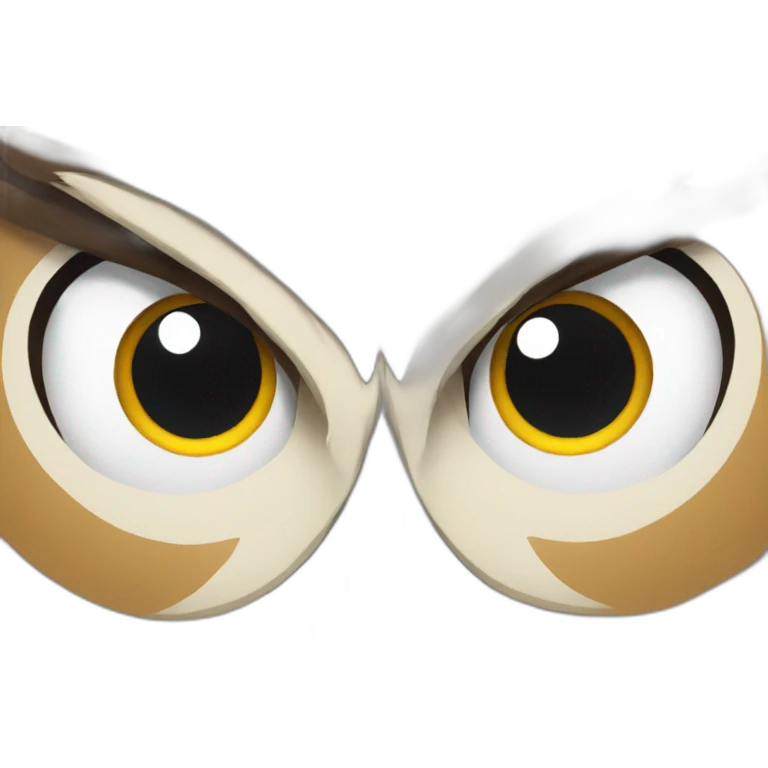 Owl with sweat emoji