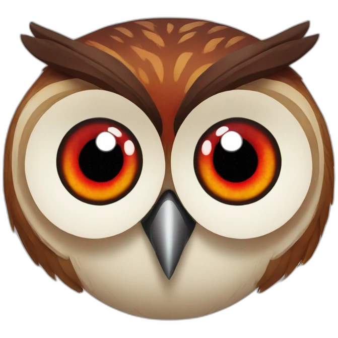 red eye owl emoji