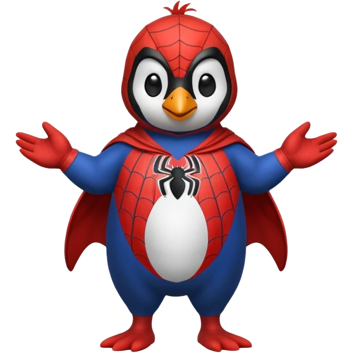 Penguin spiderman emoji