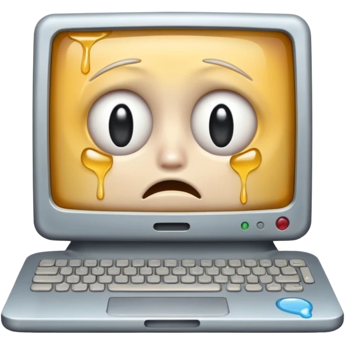 a computer crying emoji