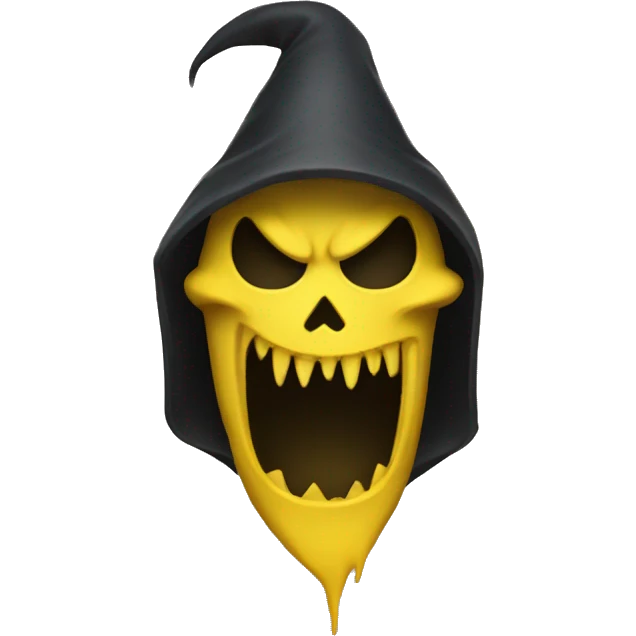 Yellow Smiley Face Grimm Reaper  emoji