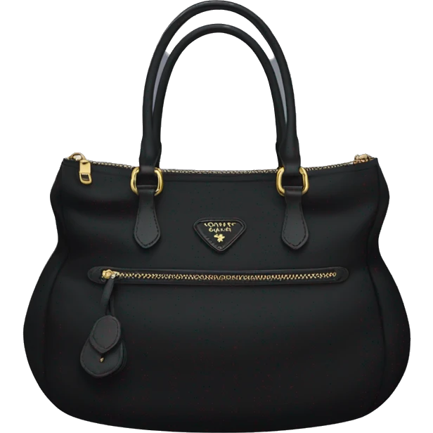 Black Prada nylon bag emoji