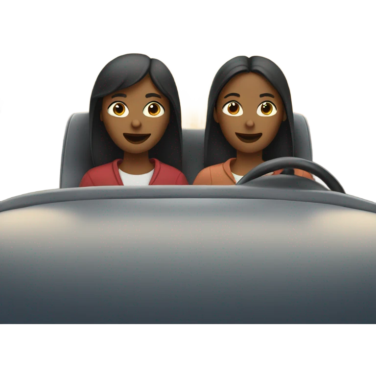 2 women driving long distance  emoji