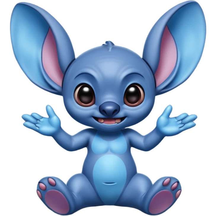 Stitch the blue alien from Lilo & Stitch in a playful pose emoji