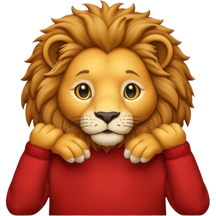 lion wearing jumper emoji