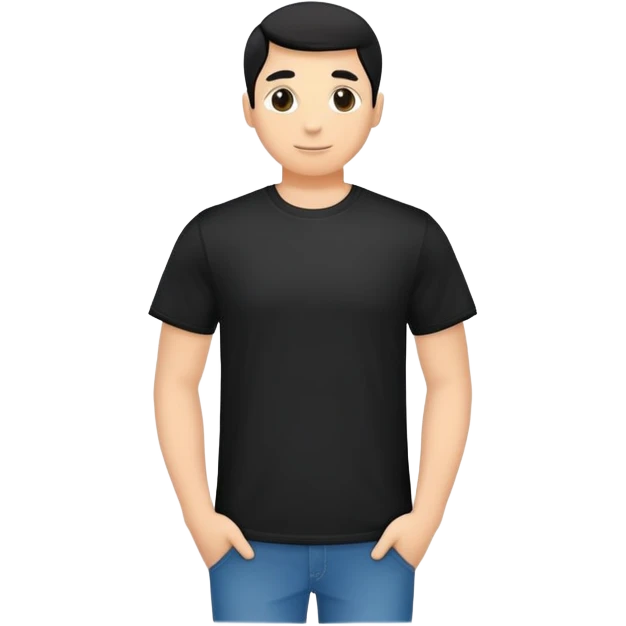 Just Black T-shirt  emoji