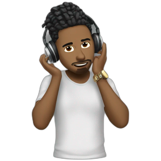 rap artist listening to skyrock FM emoji