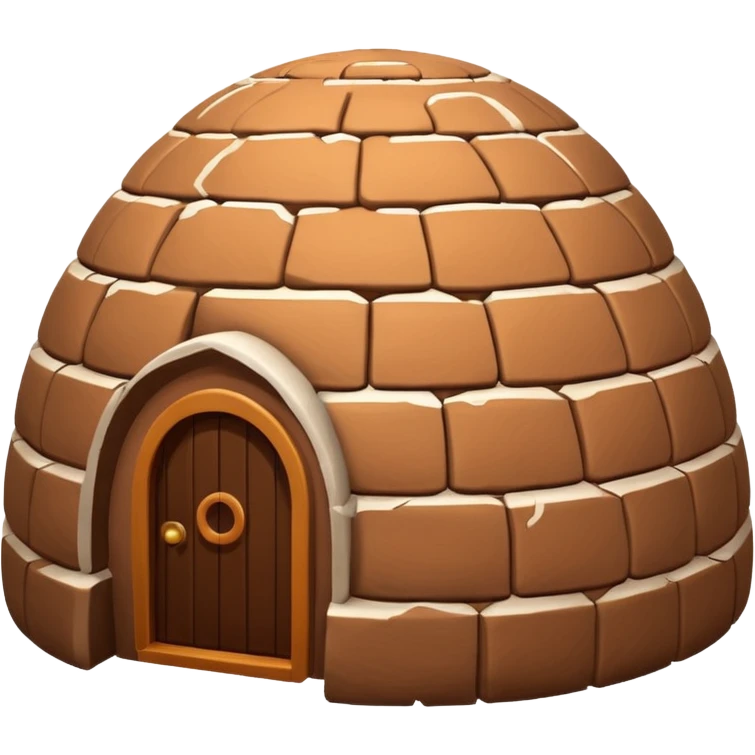 brown igloo emoji