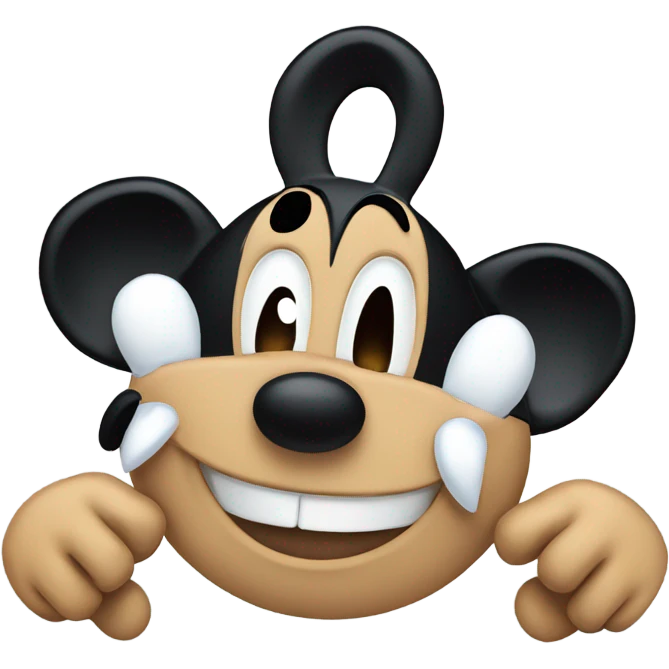 classical mickey mouse scared emoji