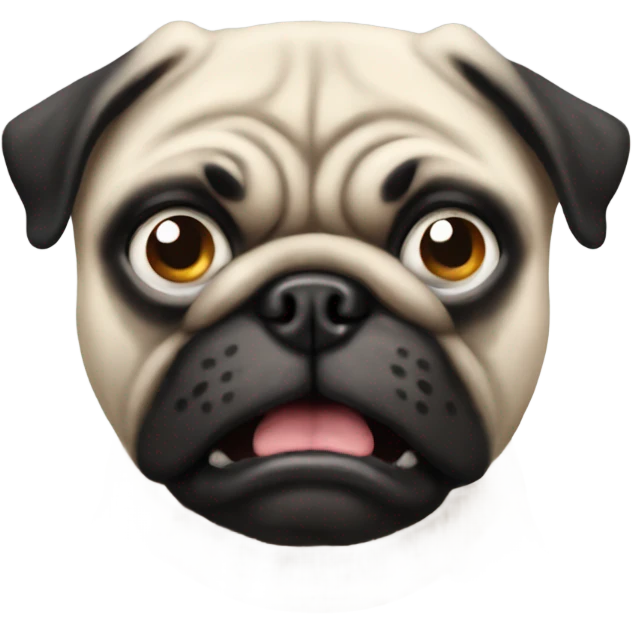 Angry pug emoji
