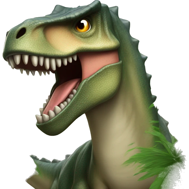 Crea un dinosaurio furioso  emoji