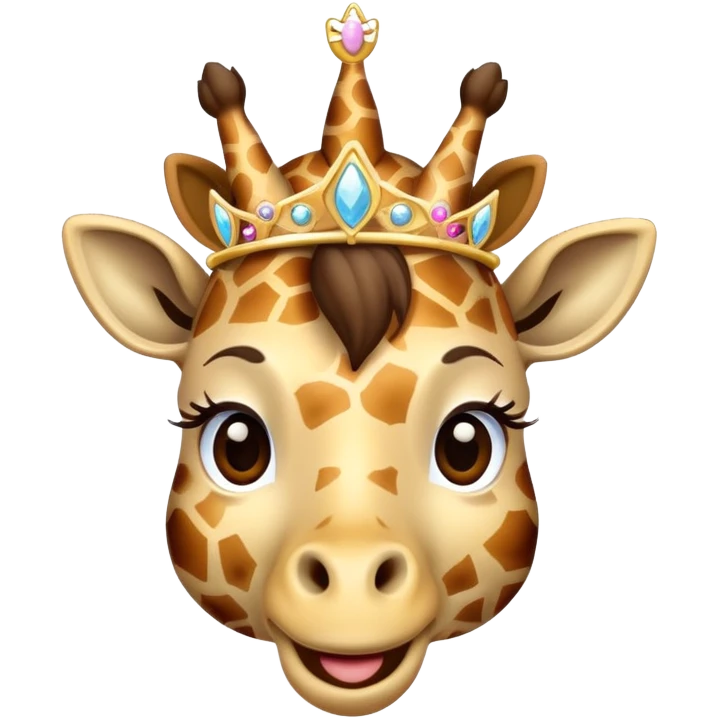 giraffe wearing tiara emoji