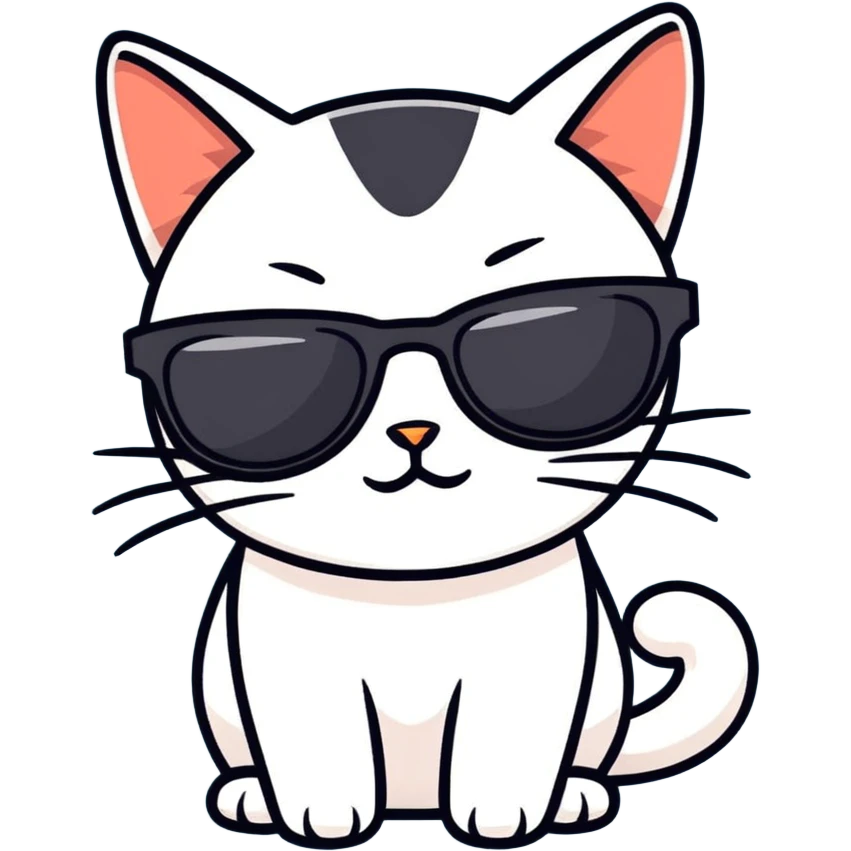 Cat with sunglasses emoji