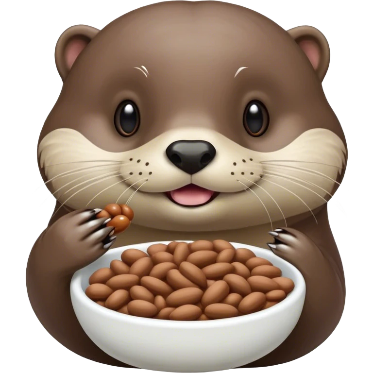 Otter and pinto beans  emoji