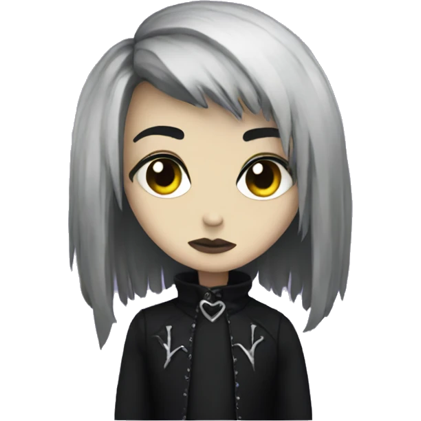 Goth heart emoji