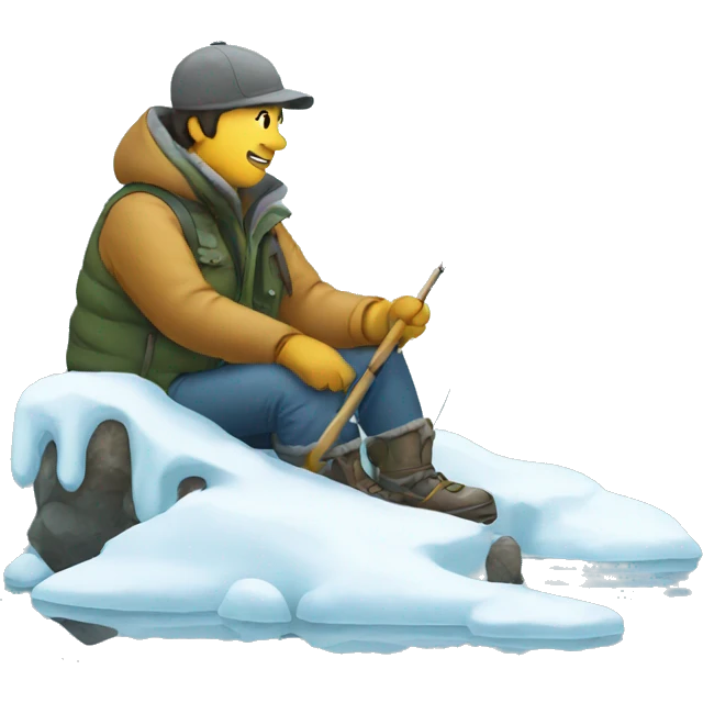 winter fishing snow emoji