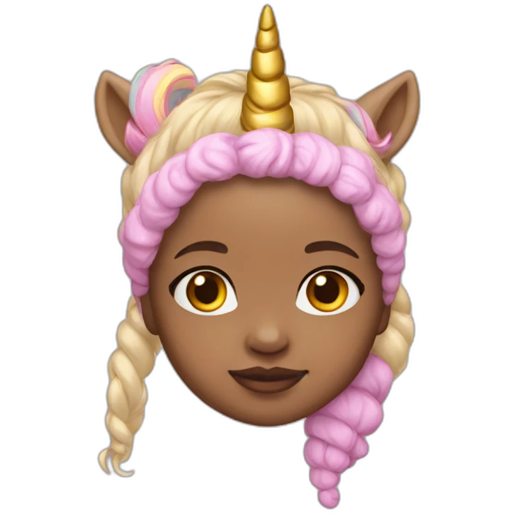 Light skin Newborn with unicorn headband emoji