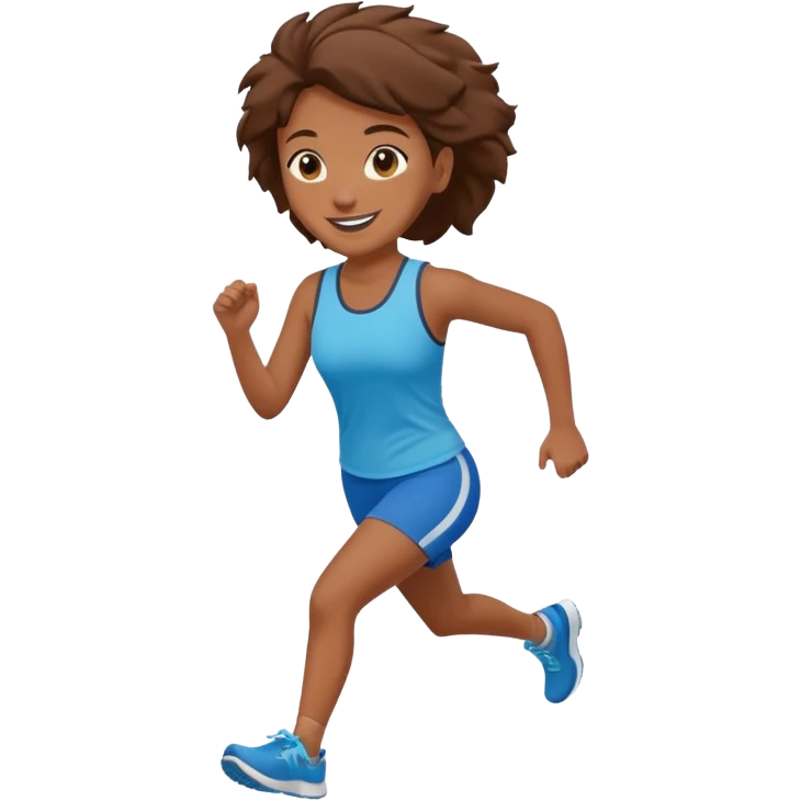 brown skinned female running out of door emoji