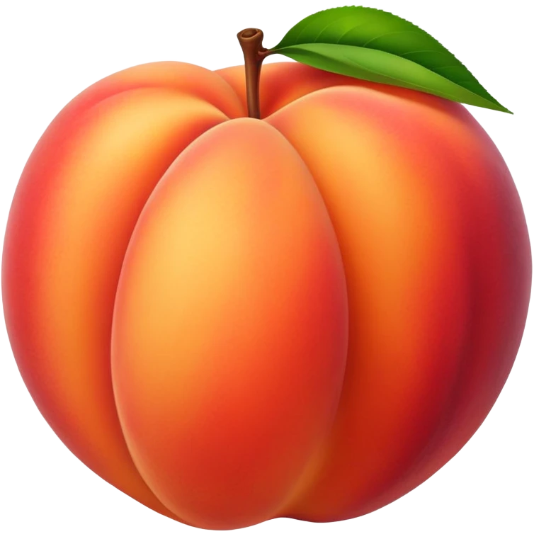 juicy ripe peach fruit emoji