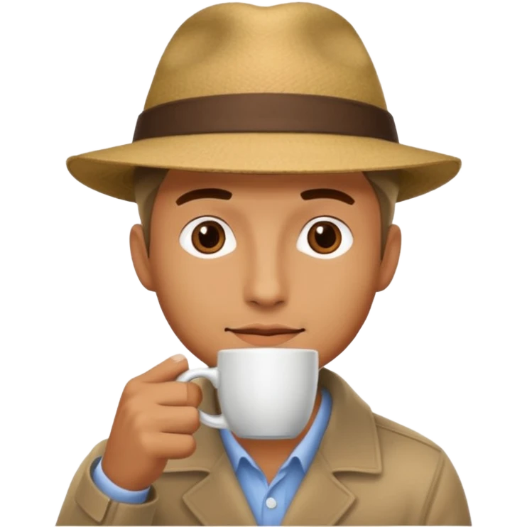 man drinking coffee emoji