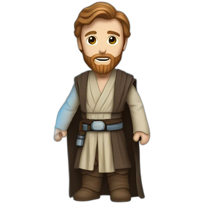 obiwan kenobi with a lightsaber blue emoji