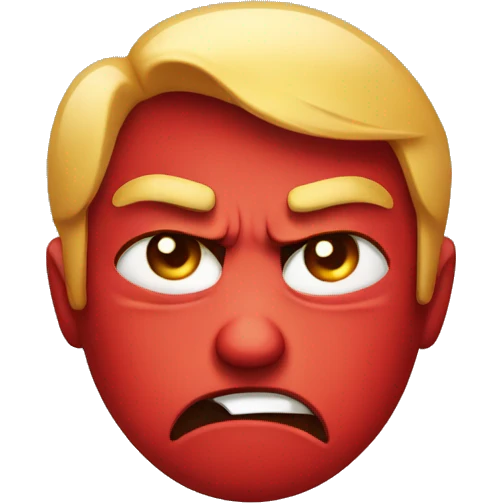 red angry crying emoji emoji