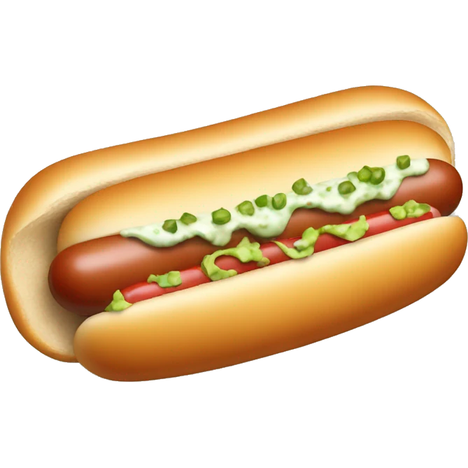hot dog with tartare inside emoji