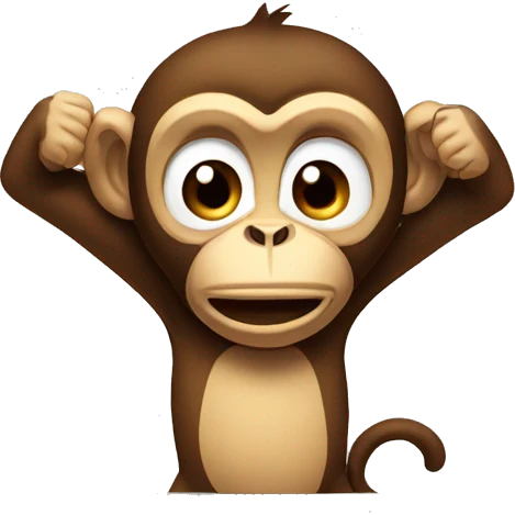 Upset monkey pointing forward emoji