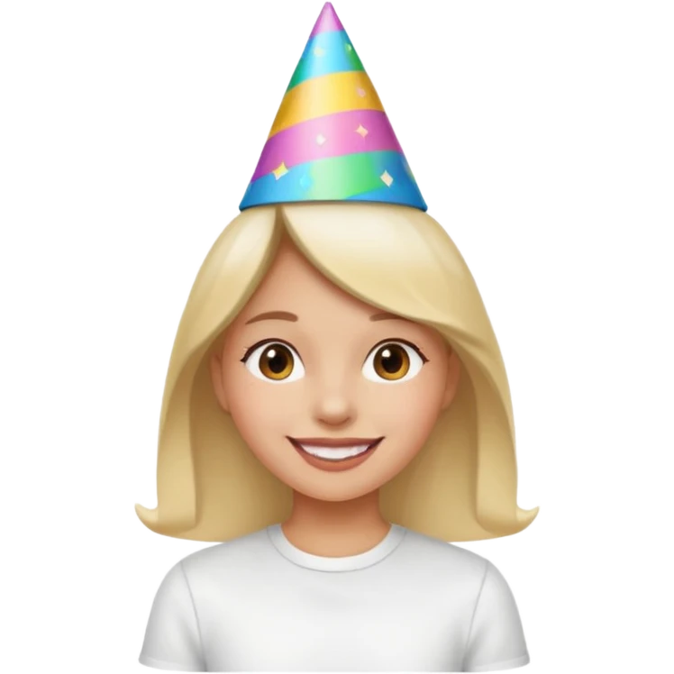 una festa di compleanno con una camicia bianca una ragazza  emoji
