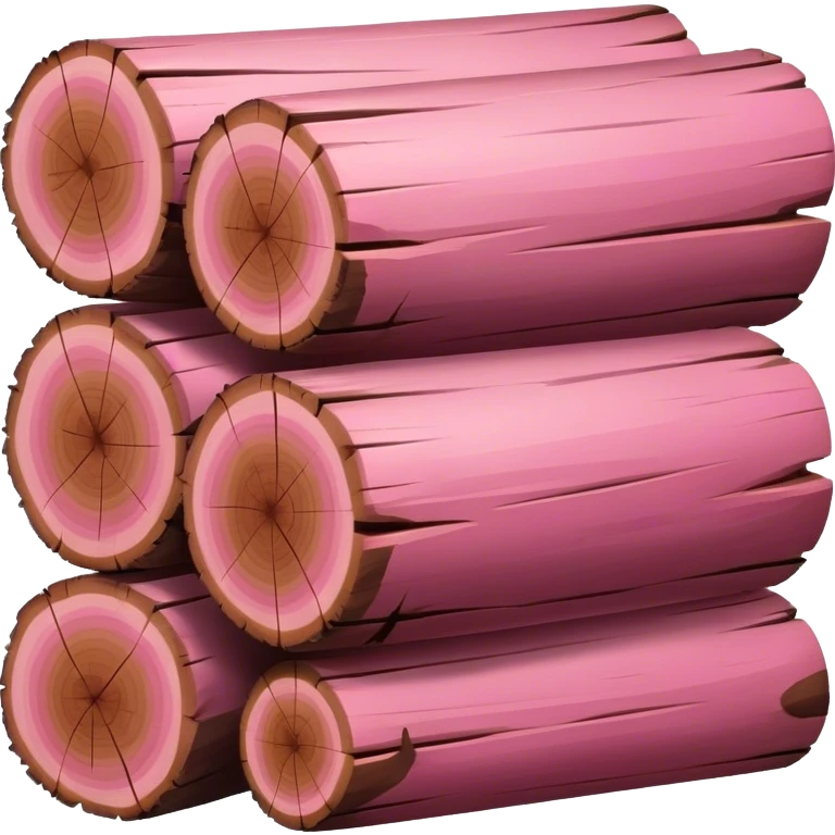 Pink wood logs emoji